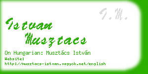 istvan musztacs business card