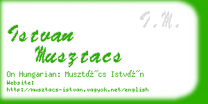 istvan musztacs business card